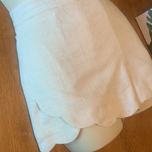 Alta Sz small linen khaki scalloped hem shorts ~ EUC - Picture 16 of 16